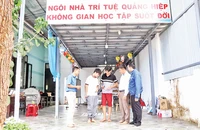 Ngôi nhà trí tuệ của vợ chồng thầy Chuyền, cô Nhung ở xã Quảng Hiệp.