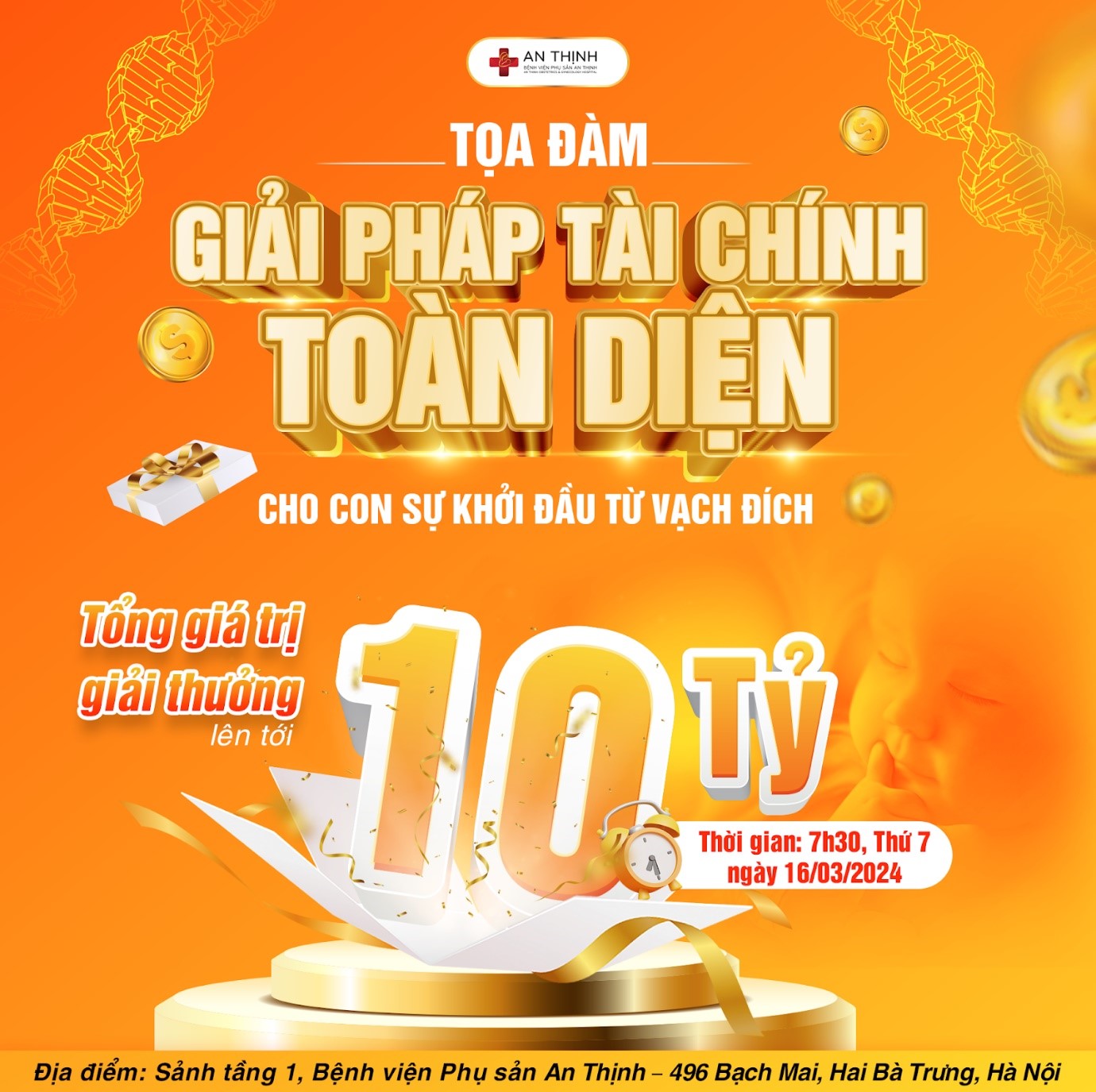 SỰ KIỆN SIÊU HẤP DẪN THÁNG 3: Bệnh viện Phụ sản An Thịnh tổ chức tọa đàm &quot;Giải pháp tài chính toàn diện cho con sự khởi đầu từ vạch đích&quot; - Ảnh 1.