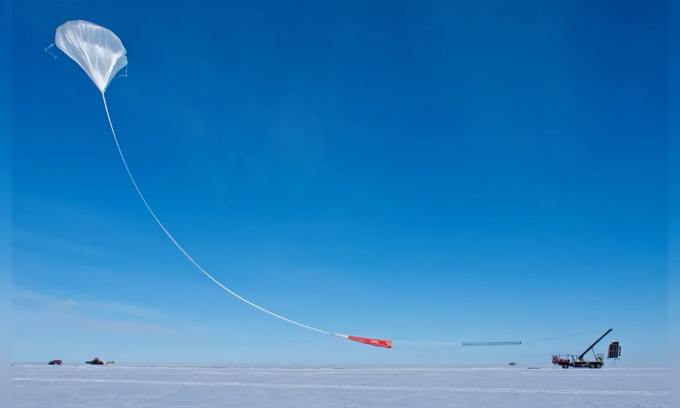 Khí cầu GUSTO rất lớn với thể tích hơn 1,1 triệu m3. Ảnh: NASA/Scott Battaion