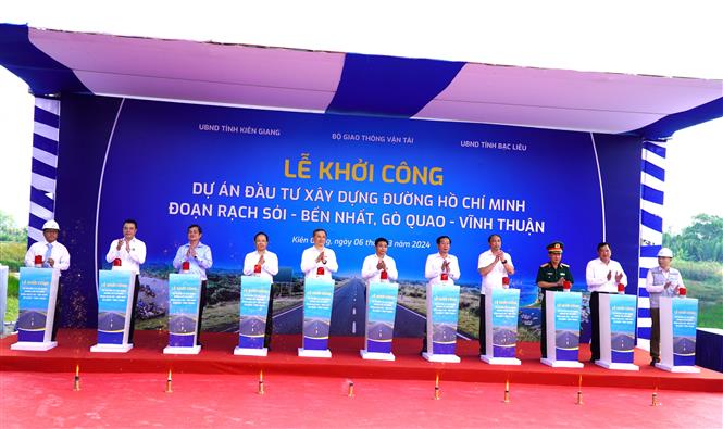 Tiêu dùng & Dư luận - Khởi công đường Hồ Chí Minh qua Kiên Giang, Bạc Liêu