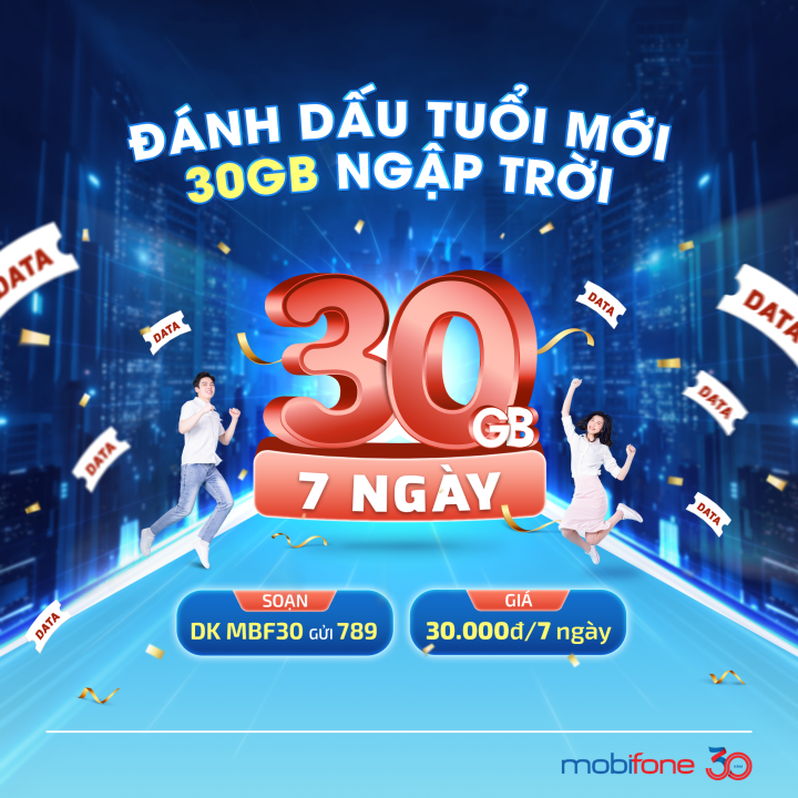 MobiFone ưu đãi 30Gb tri ân khách hàng mừng sinh nhật 30 năm - 1