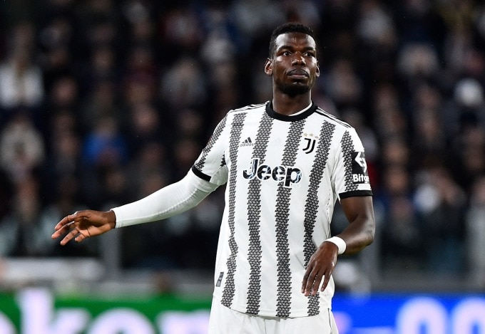 Pogba chơi trận bán kết lượt đi Europa League 2022-2023 giữa Juventus và Sevilla hôm 11/5/2023 tại Italy. Ảnh: Reuters