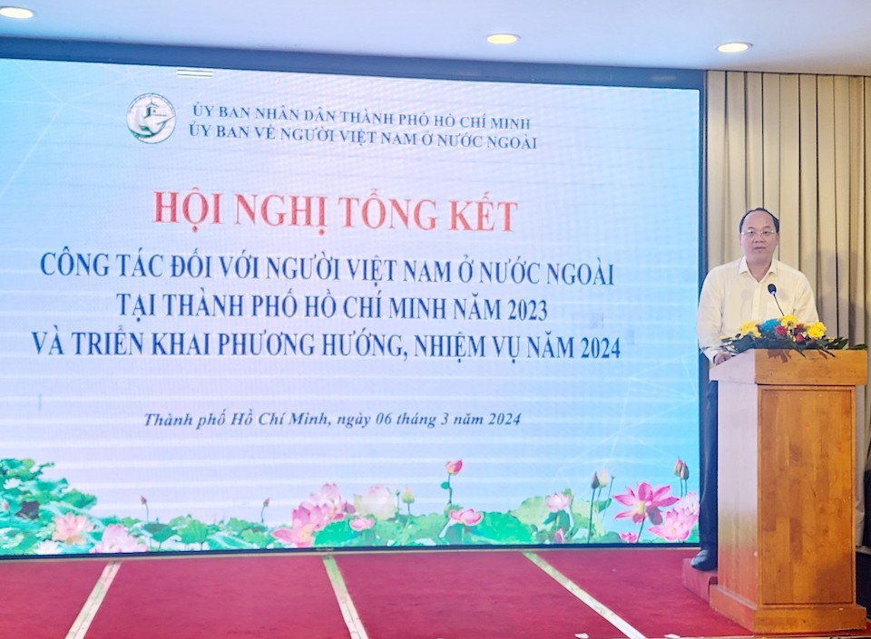 &Ocirc;ng Nguyễn Hồ Hải - Ph&oacute; B&iacute; thư Thường trực Th&agrave;nh ủy TP Hồ Ch&iacute; Minh ph&aacute;t biểu tại hội nghị. Ảnh: Mậu Dũng