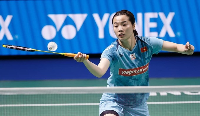 Nguyễn Thuỳ Linh thi đấu ở giải Đức mở rộng 2024. Ảnh: Badminton Photo