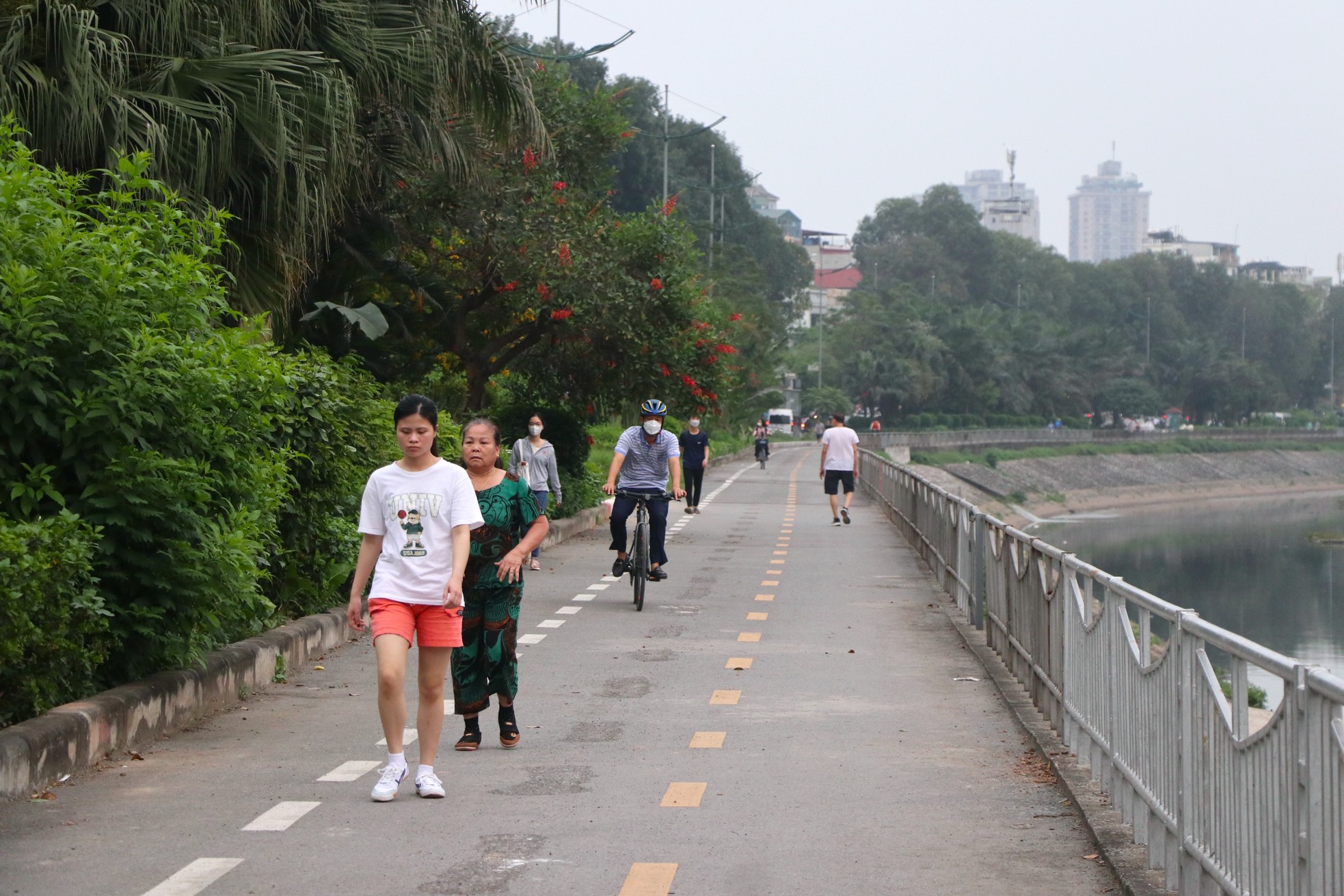 Hà Nội thay mới hàng loạt rào chắn trên đường dành riêng cho xe đạp ảnh 5