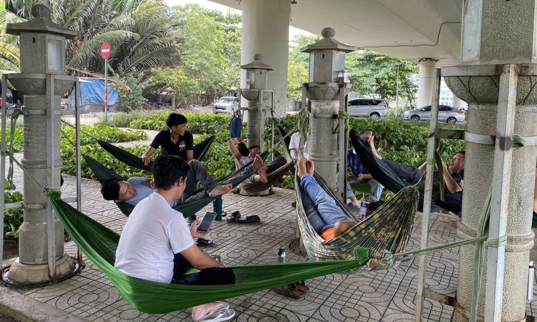Trốn nóng dưới gầm cầu