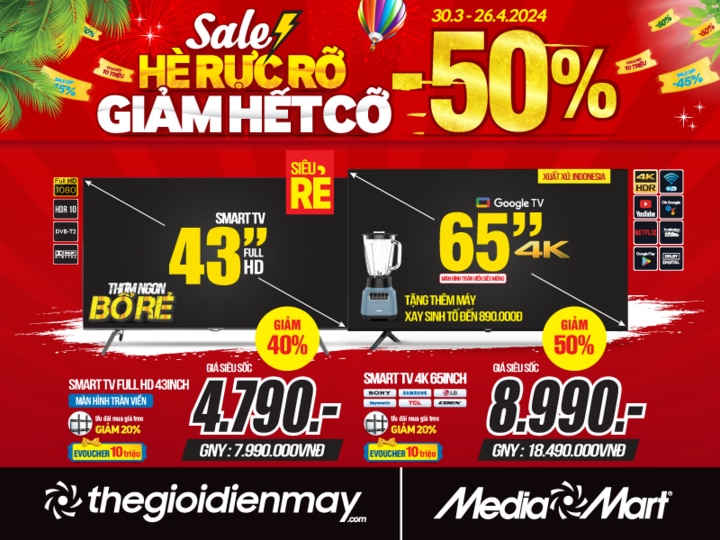 Sale hè rực rỡ, MediaMart giảm hết cỡ -50% - 2