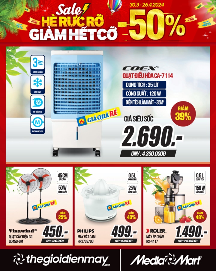 Sale hè rực rỡ, MediaMart giảm hết cỡ -50% - 4