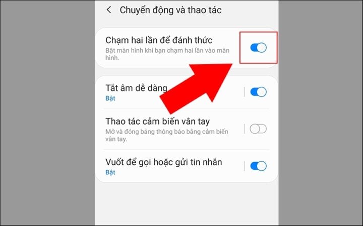 Cách bật chạm 2 lần mở màn hình trên Samsung - 2