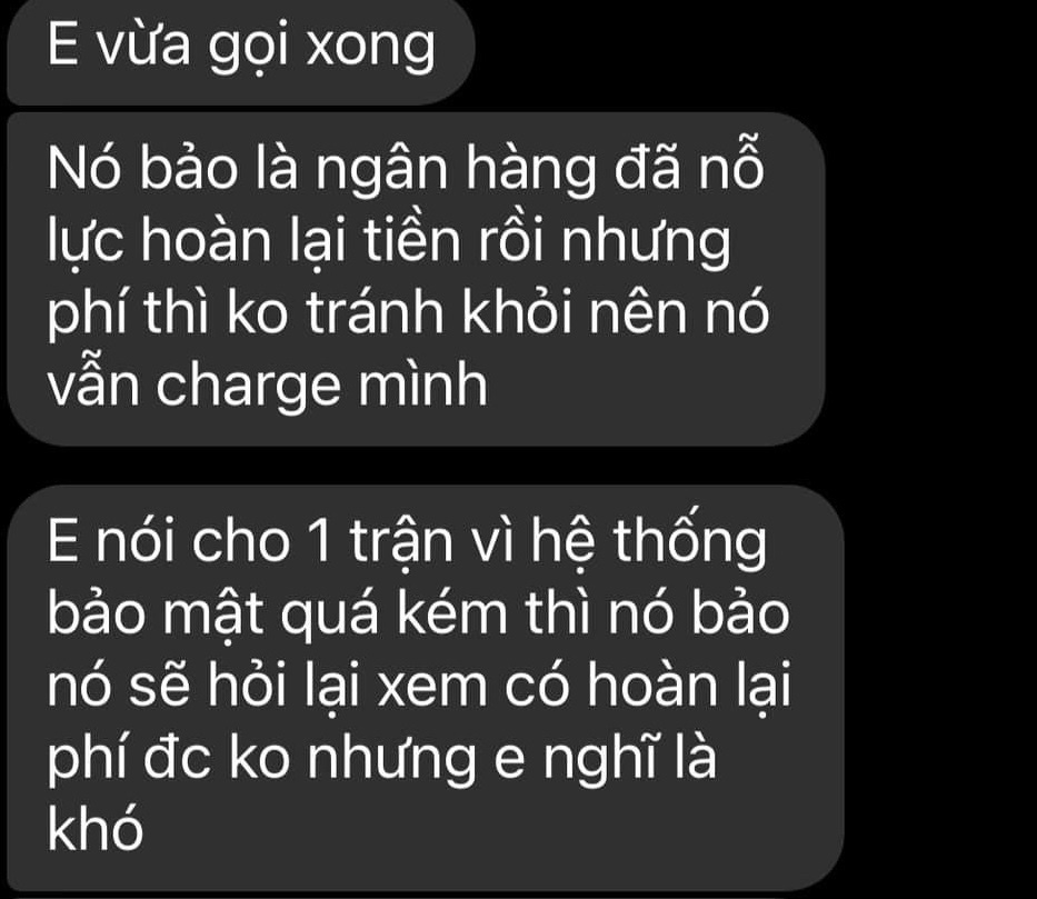 Nhiều chủ thẻ tín dụng bất bình vì đã bị thực hiện giao dịch trái ý, còn phải chịu phí cho giao dịch đó - Ảnh từ bài đăng