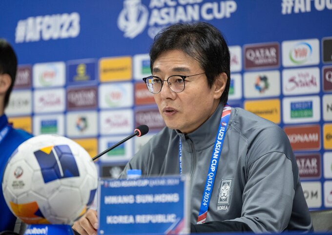 HLV Hwang Sun-hong của U23 Hàn Quốc. Ảnh: AFC