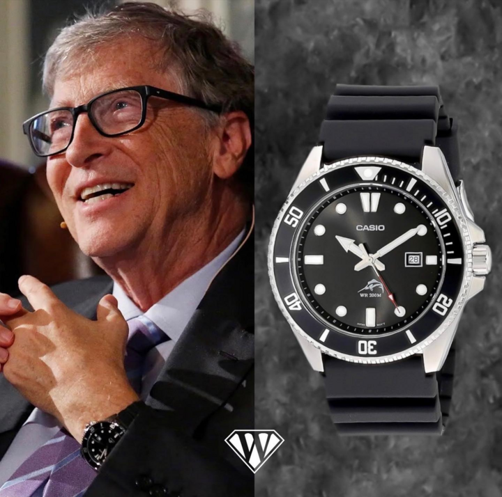 Bill Gates từng đeo chiếc Casio Duro có giá chỉ 50 USD. (Ảnh: Getty)