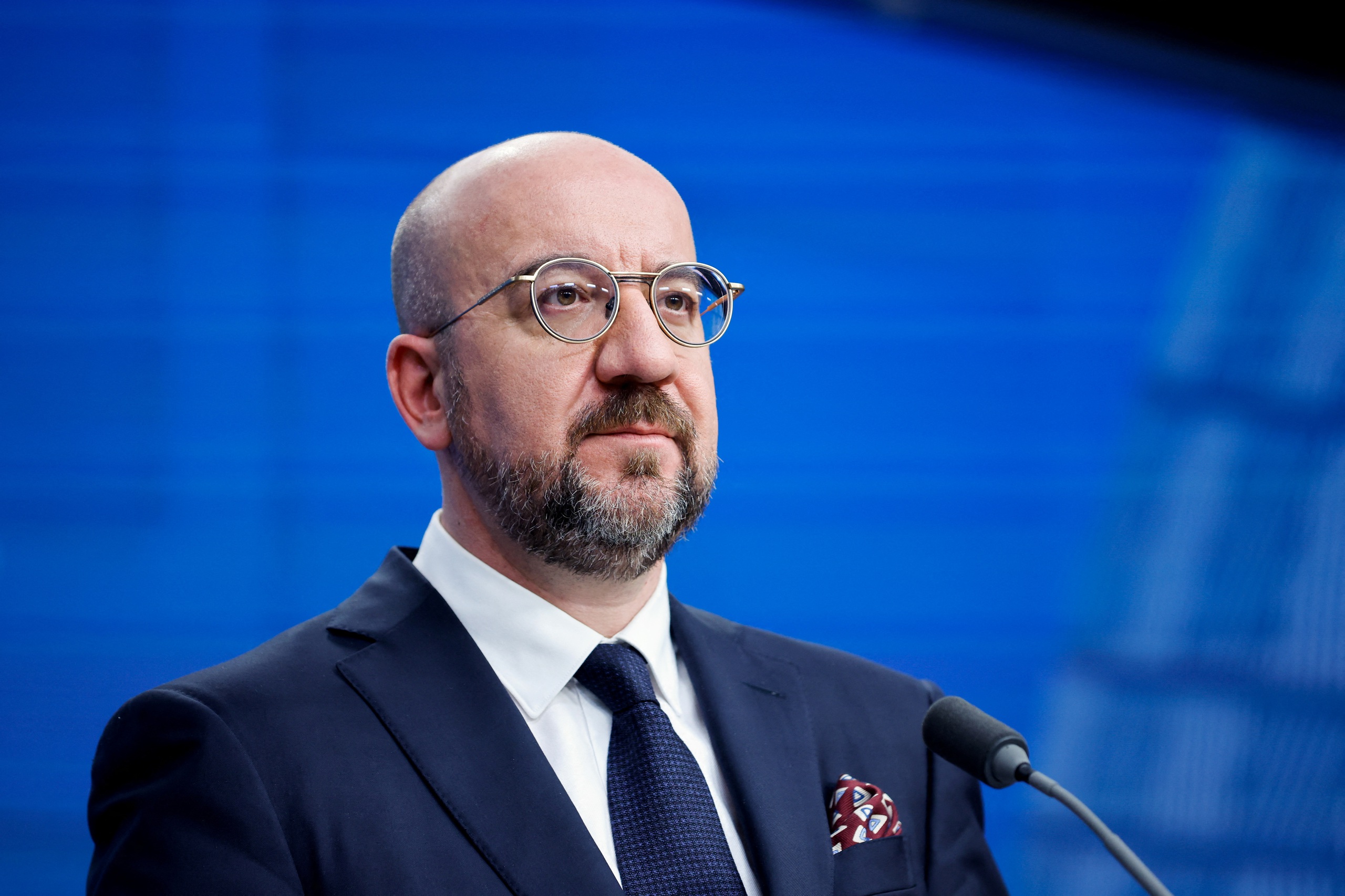 Chủ tịch Hội đồng châu Âu Charles Michel tại Brussels (Bỉ) hôm 18.4