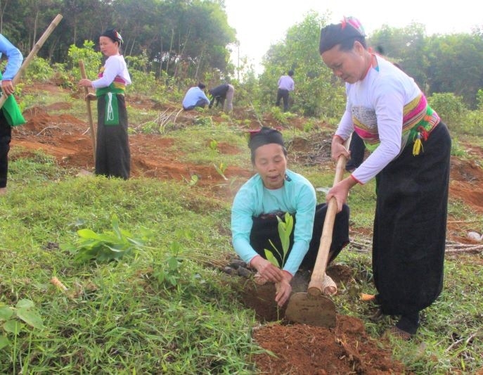 Qua công tác tuyên truyền, vận động của đội ngũ Người có uy tín, Nhân dân các dân tộc trong huyện đồng lòng, chung sức phát triển kinh tế xây dựng nông thôn mới.