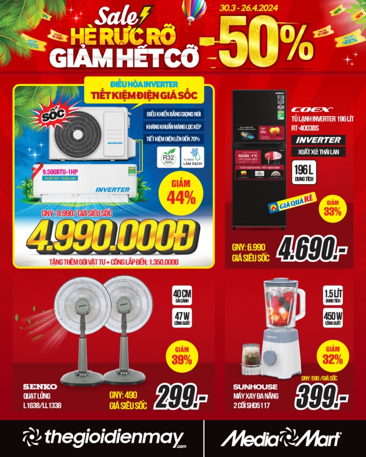 Sale hè rực rỡ, MediaMart giảm hết cỡ -50% - 1