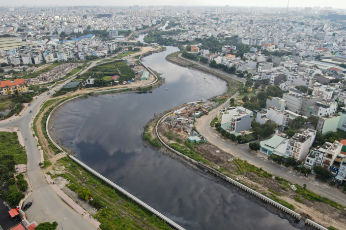 Một đoạn kênh Tham Lương, năm 2030. Ảnh: Thanh Tùng