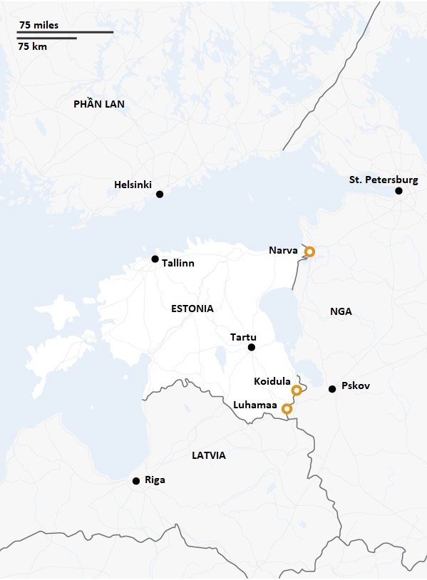 Vị trí Estonia. Đồ họa: WSJ