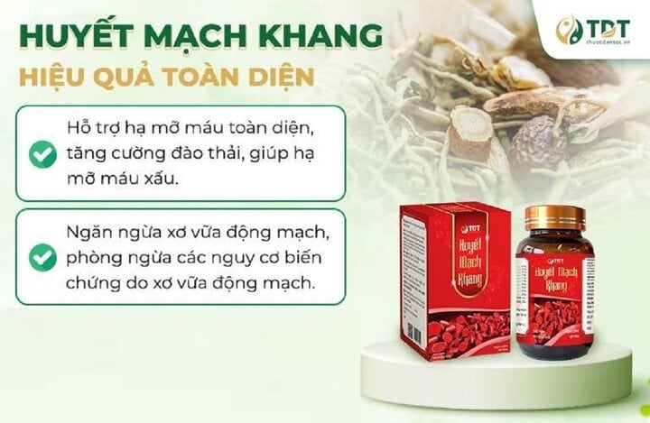 Công dụng chính của Huyết Mạch Khang.