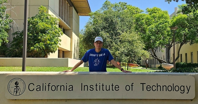 Nguyên Anh tại Viện Công nghệ California (Caltech). Ảnh: Nhân vật cung cấp