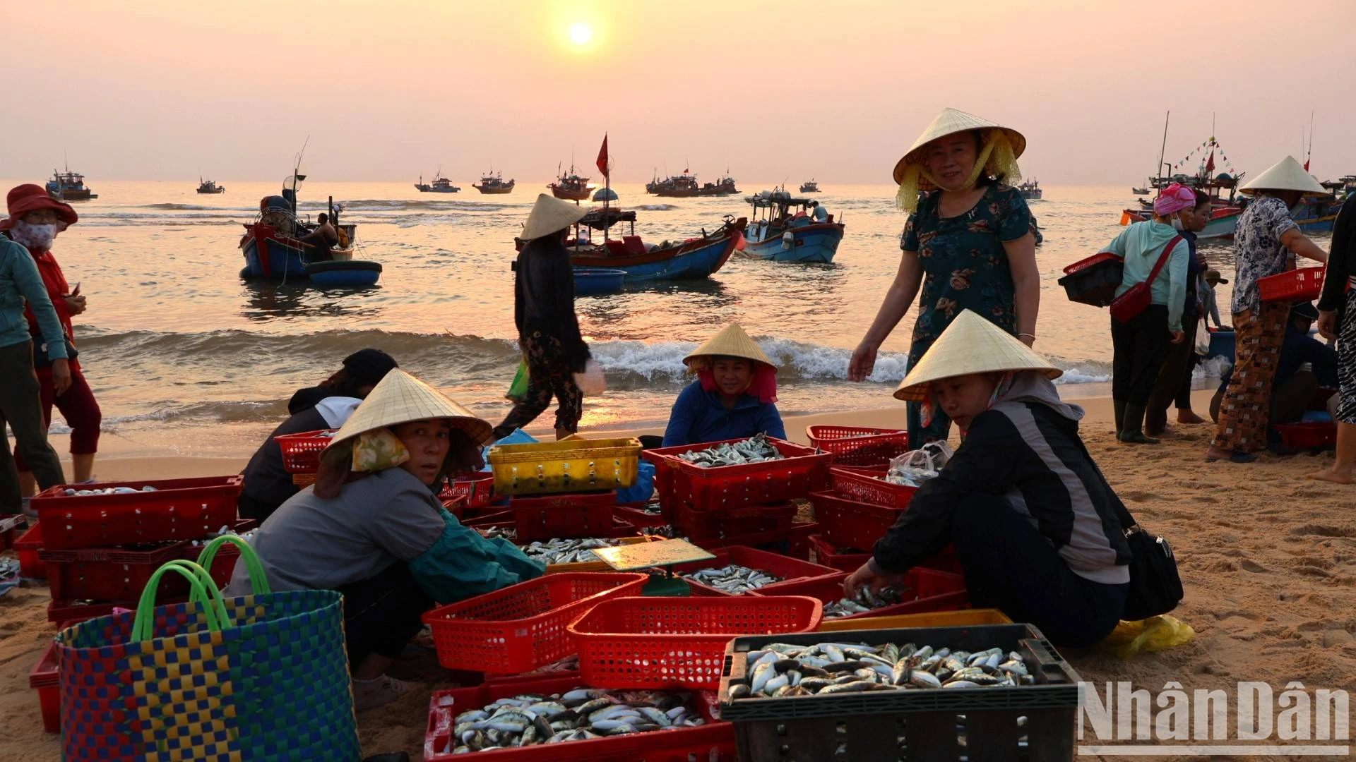 [Ảnh] Bình minh ở chợ cá Nhân Trạch ảnh 3