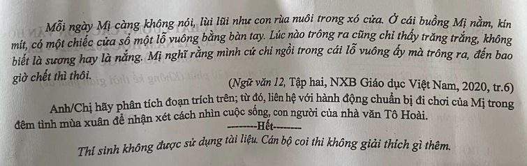 Đề thi thử tốt nghiệp THPT 2024 môn Văn của Sở GDĐT Vĩnh Phúc lần 2- Ảnh 2.