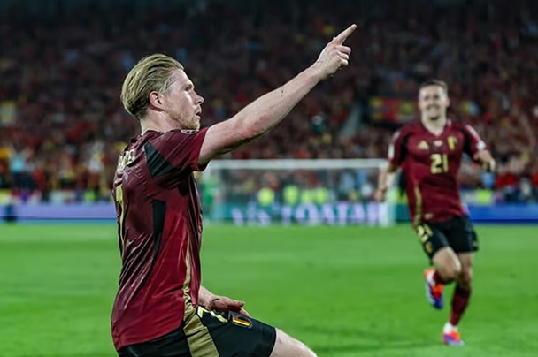 Kể từ World Cup 2014, Kevin De Bruyne là cầu thủ góp dấu giày vào nhiều bàn thắng nhất của đội tuyển Bỉ (4 bàn, 9 kiến tạo) tại các giải đấu lớn. Ảnh: AFP