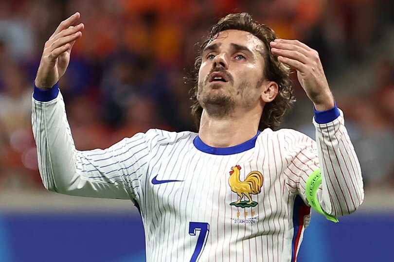 Antoine Griezmann thi đấu chưa đạt kỳ vọng tại EURO 2024. Ảnh: AFP