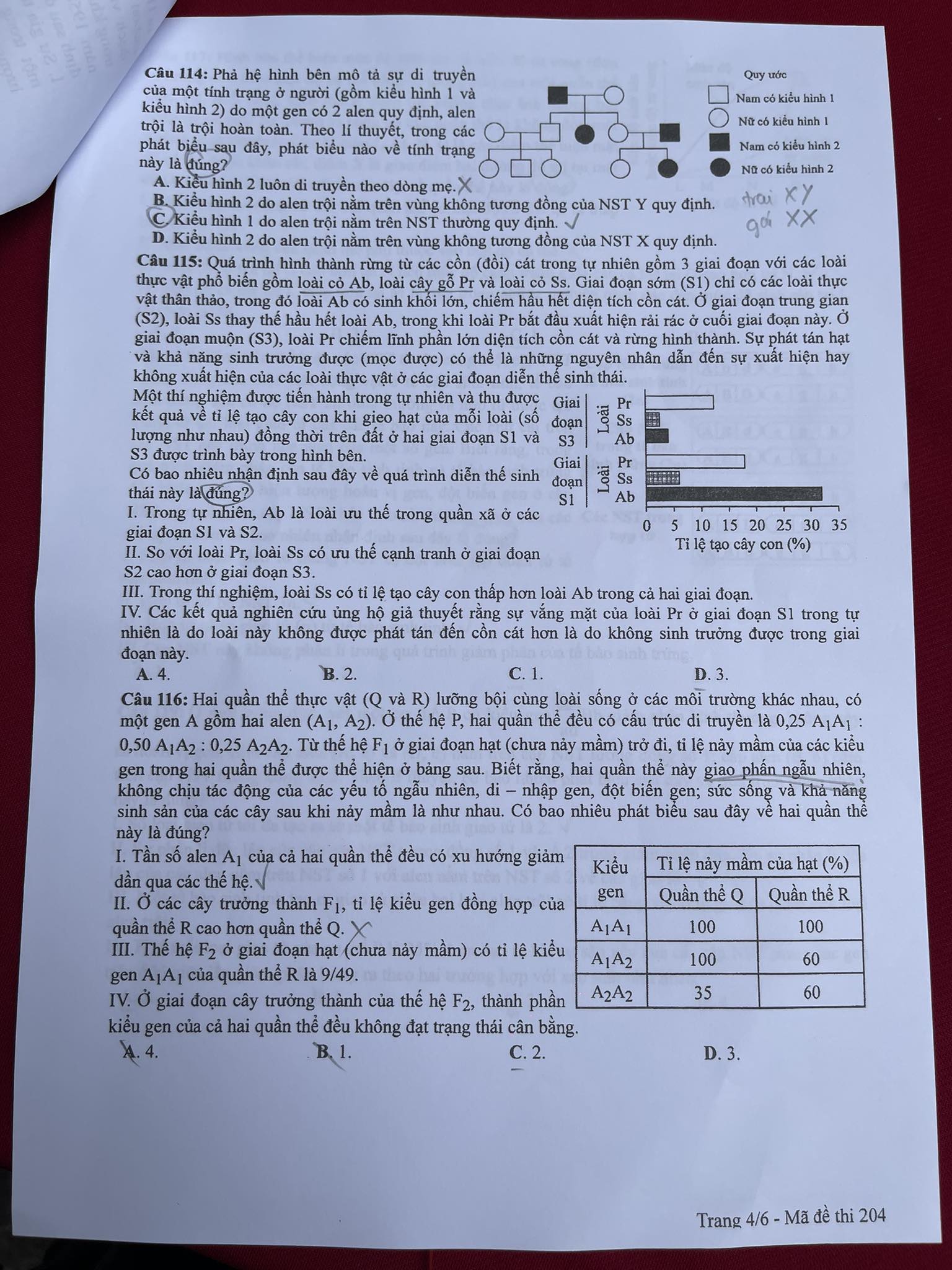 Đề thi môn Vật lý, Hóa học, Sinh học tốt nghiệp THPT 2024 nhanh nhất- Ảnh 30.