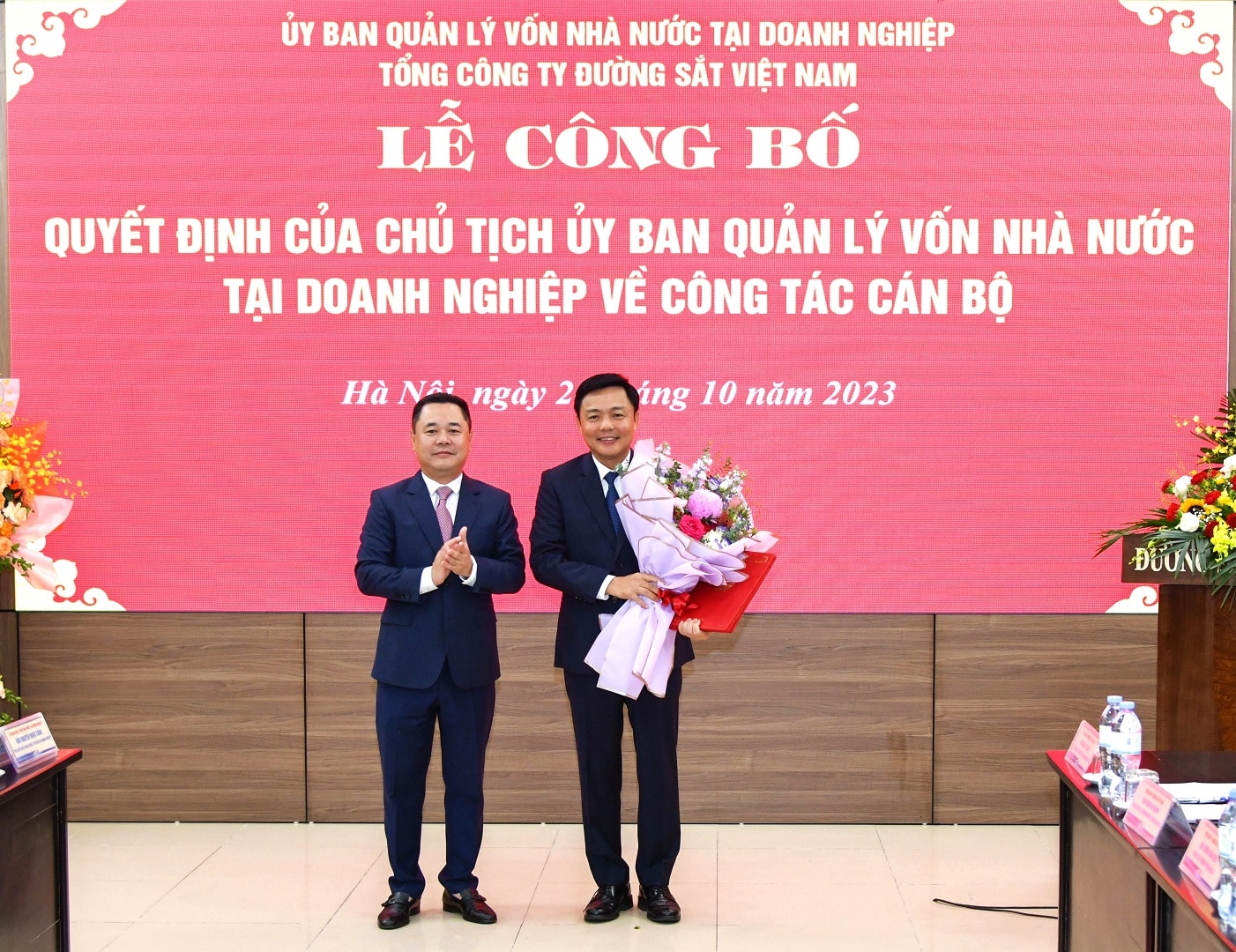 Tổng công ty Đường sắt bổ nhiệm hai nhân sự cấp cao ban điều hành - Ảnh 1.