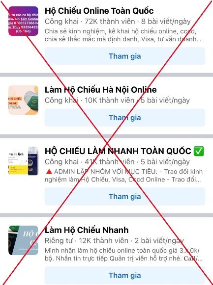 Cảnh báo nguy cơ lộ thông tin cá nhân khi làm hộ chiếu nhanh trên mạng. Ảnh minh họa