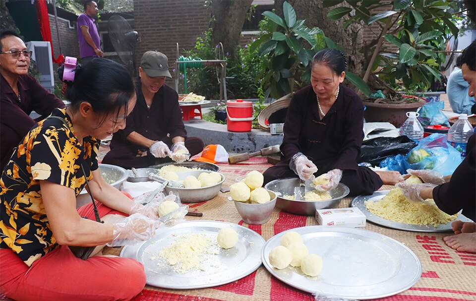 Nguyên liệu đỗ đã được các đội lựa chọn kỹ lưỡng.