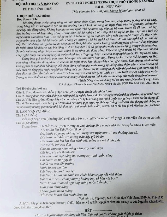 Kỳ thi tốt nghiệp THPT năm 2024: "Đề thi môn Ngữ văn đã được bảo mật tuyệt đối" - Ảnh 1.
