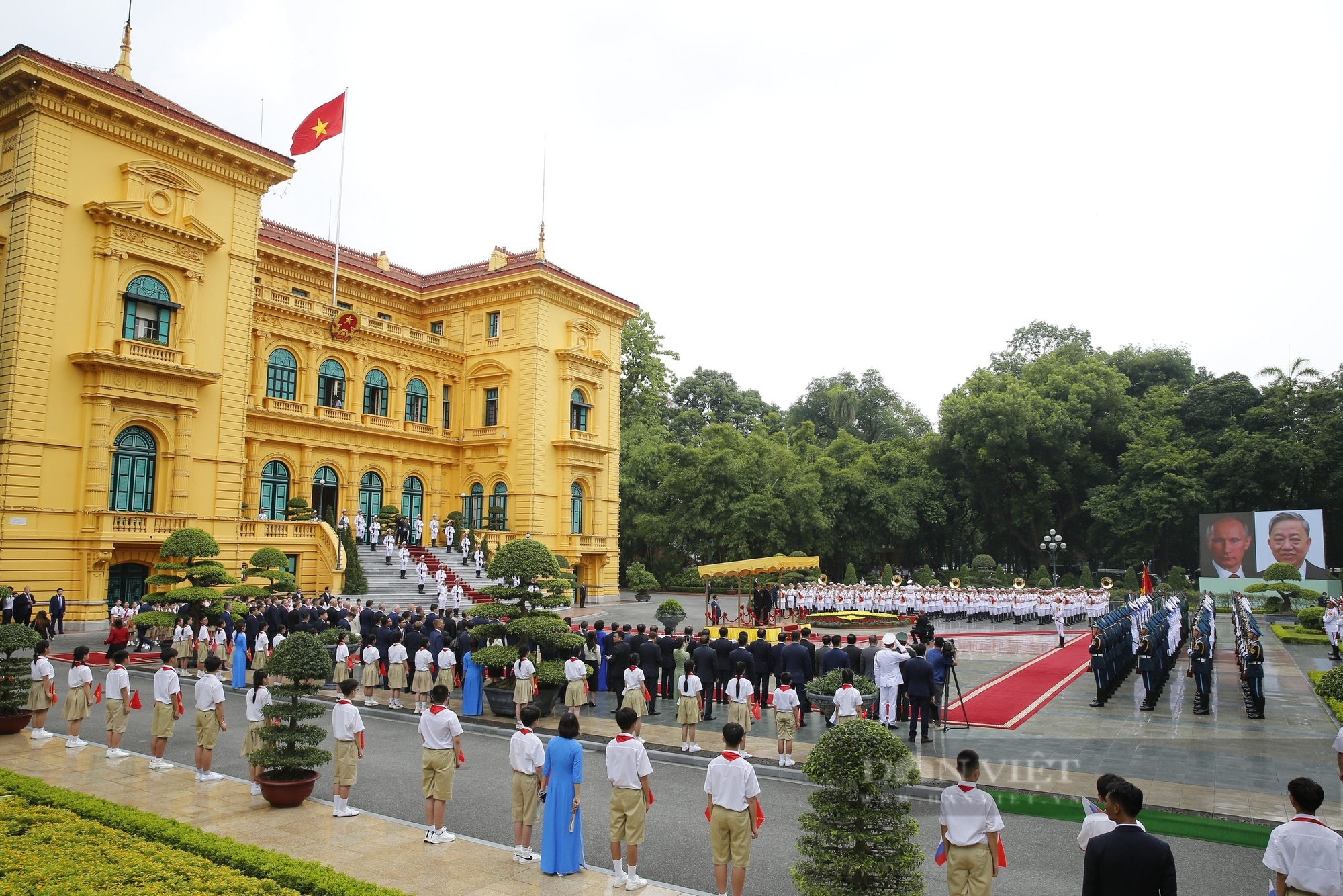 Hình ảnh Chủ tịch nước Tô Lâm chủ trì Lễ đón cấp Nhà nước Tổng thống Nga Putin tại Hà Nội- Ảnh 1.