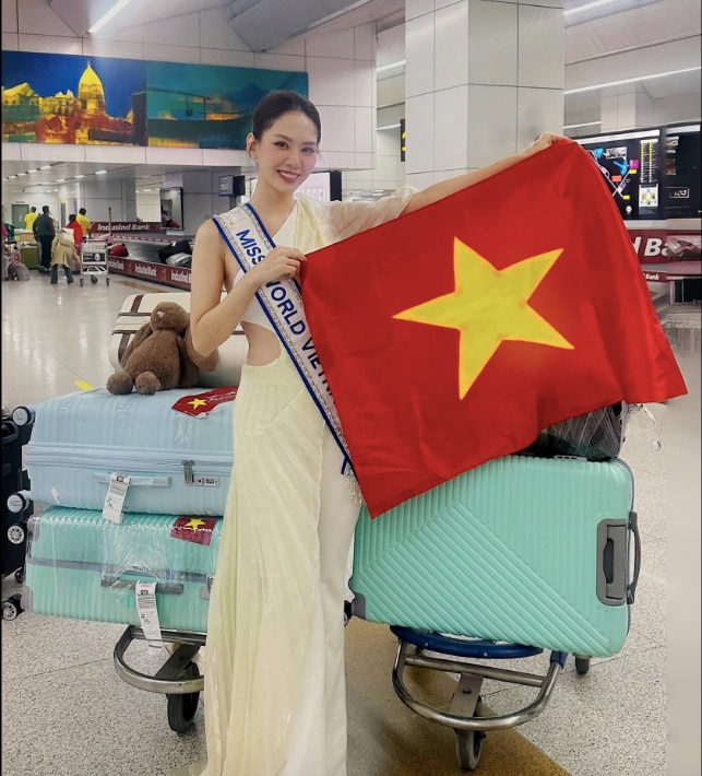 Hoa hậu Mai Phương vừa đến Ấn Độ thi Miss World lần thứ 71, dàn đối thủ 