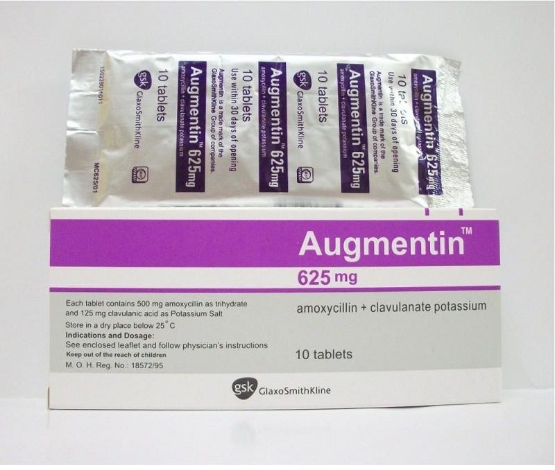 Augmentin là thuốc được kết hợp bởi Amoxicillin và Acid Clavulanic