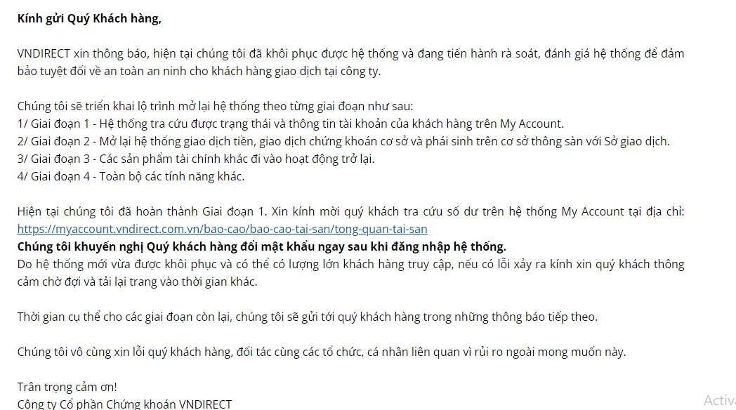 Mới: Khách hàng VNDIRECT có thể tra cứu được thông tin tài khoản- Ảnh 1.