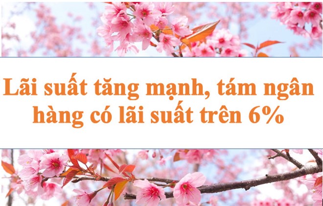 Lãi suất ngân hàng hôm nay 18.6: Tăng mạnh, 8 ngân hàng có lãi suất trên 6%