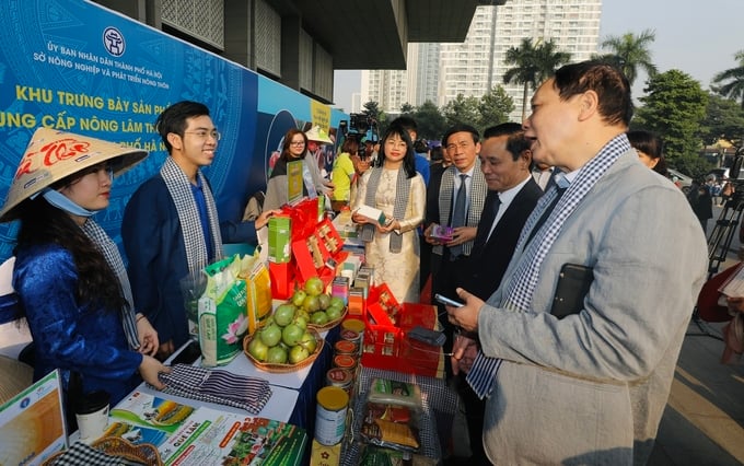 Khu trưng bày nông sản của Hà Nội. Ảnh: Tư liệu.