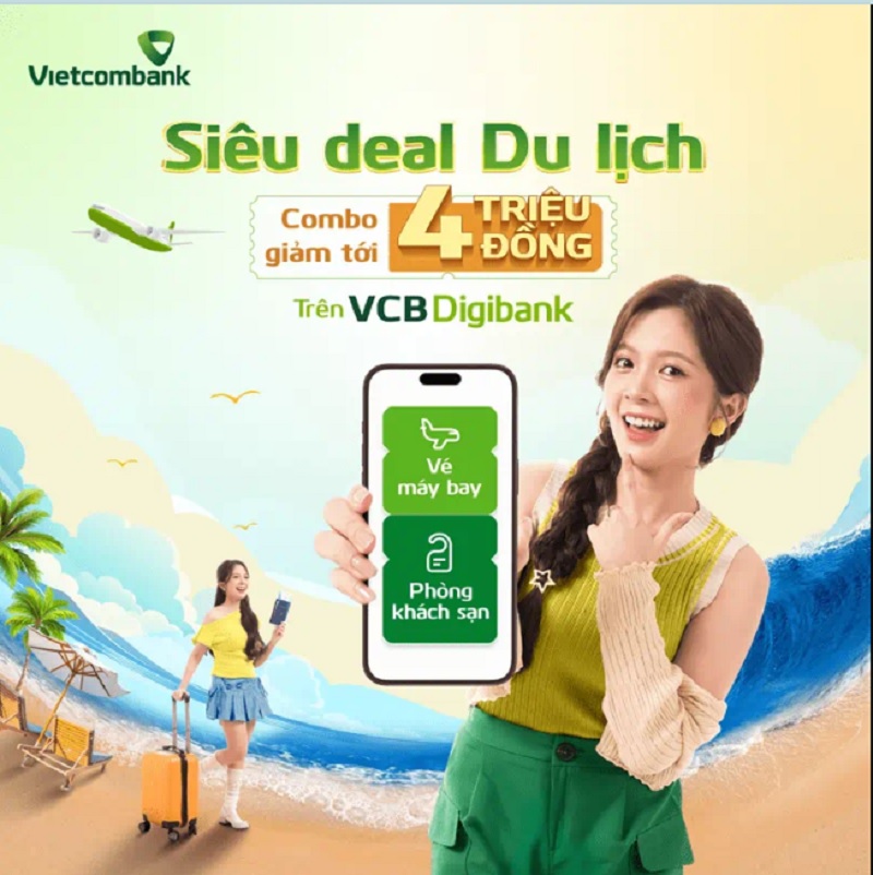 Combo ưu đãi Vé máy bay - Khách sạn trên VCB Digibank