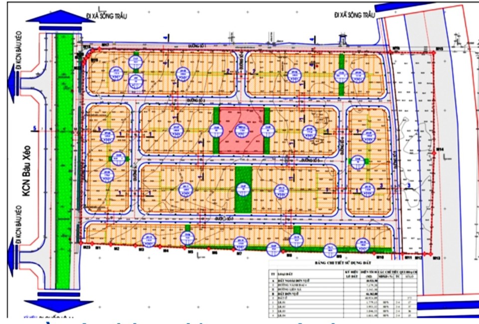 Đồ án khu dân cư và thương mại dịch vụ tại xã Tây Hòa (huyện Trảng Bom) do Công ty TNHH Bất động sản Liên Hợp làm chủ đầu tư.