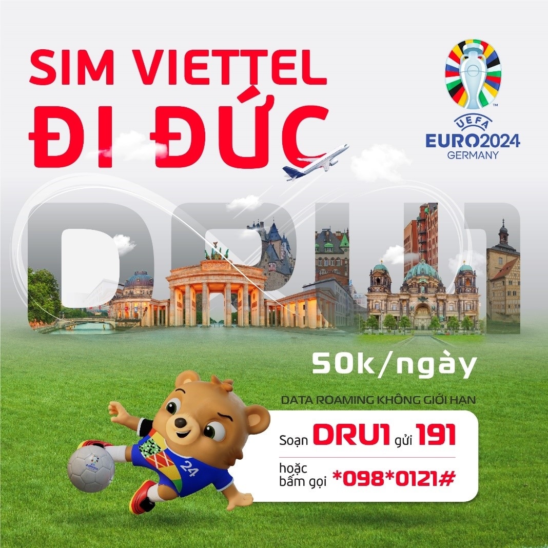 Viettel ưu đãi Data Roaming không giới hạn tại Đức nhân dịp UEFA EURO 2024