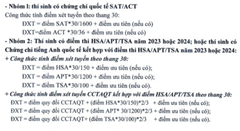 Điểm chuẩn xét tuyển kết hợp Trường đại học Kinh tế quốc dân năm 2024 ảnh 5