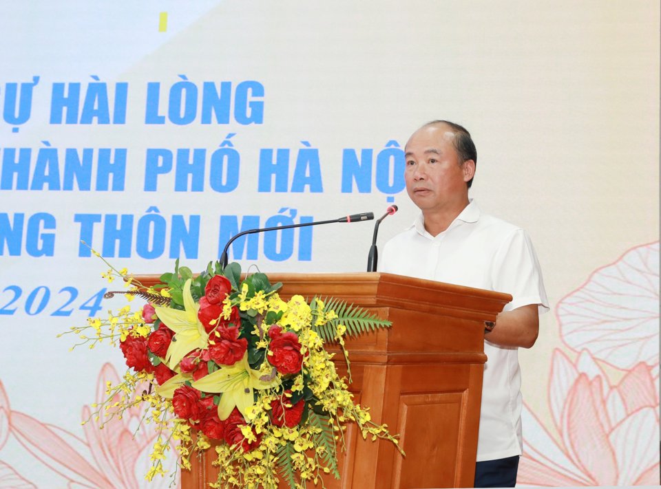 Phó Giám đốc Sở NN&PTNT Hà Nội Nguyễn Đình Hoa thông tin về nội dung TP Hà Nội hoàn thành nhiệm vụ xây dựng nông thôn mới năm 2024