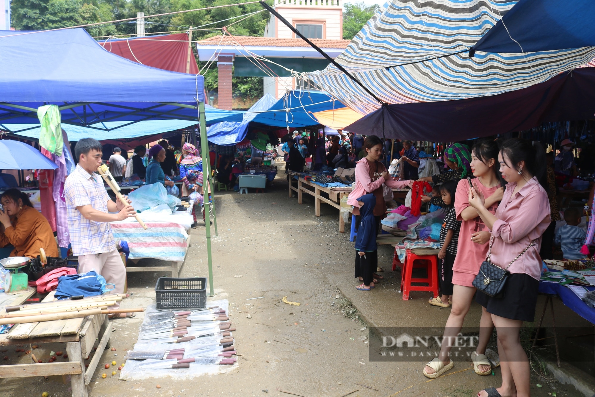 Vô một chợ phiên ở Lào Cai thấy cái chổi bó bằng cây mía, chim họa mi hót líu lo, rau rừng la liệt- Ảnh 5.