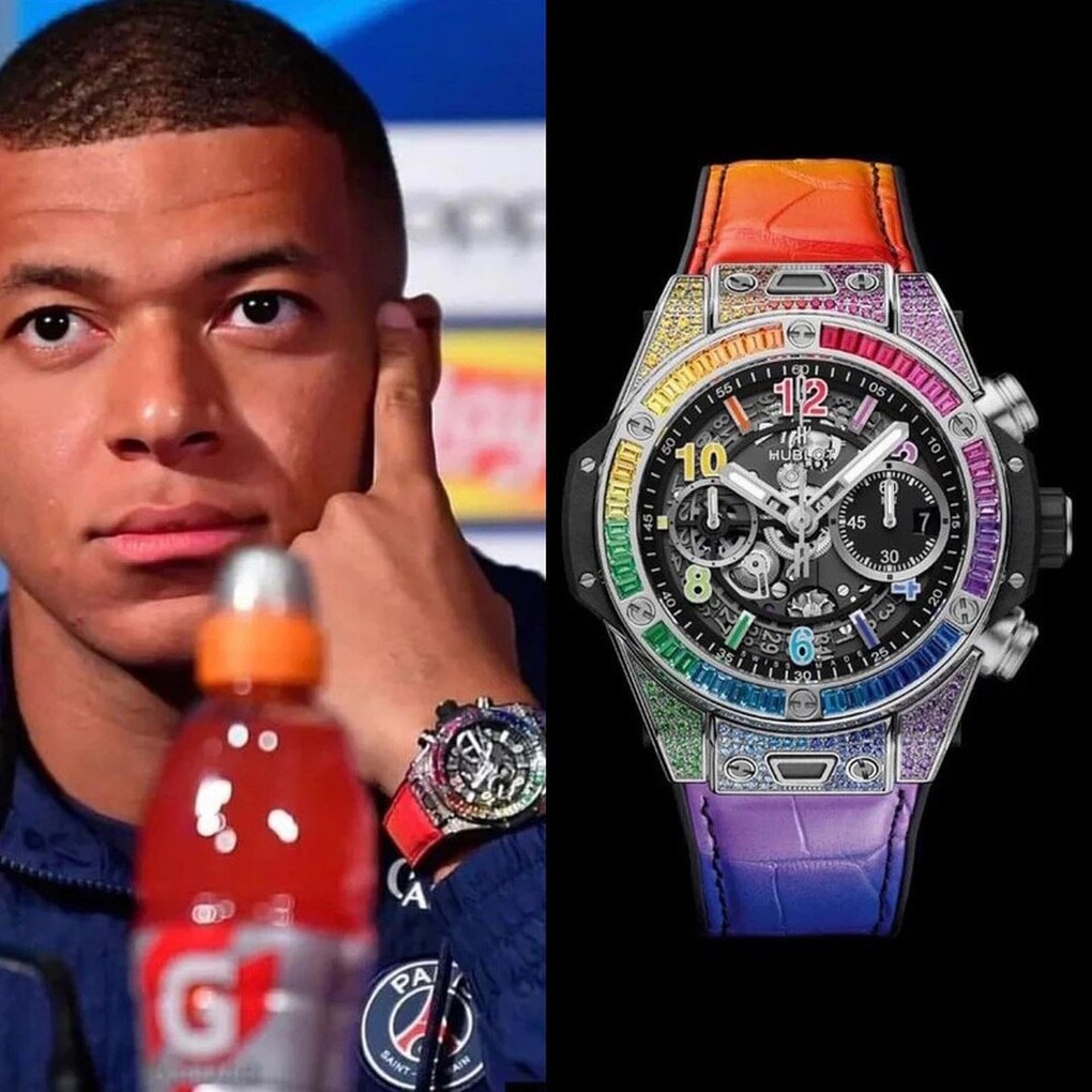 Kylian Mbappé đeo nhiều đồng hồ kim cương, đáng giá cả căn nhà - 2