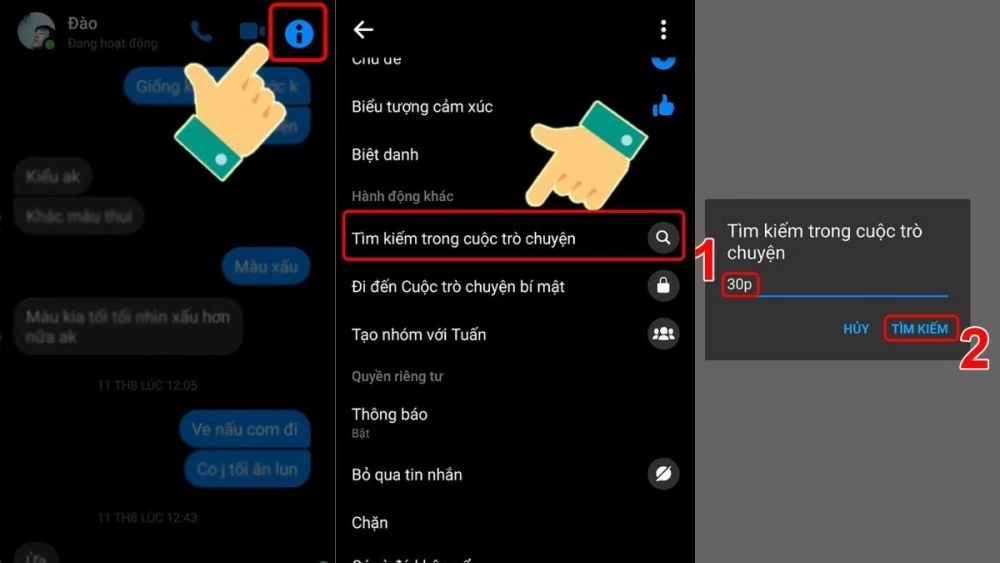 Xem tin nhắn đầu tiên trên Messenger của điện thoại và PC