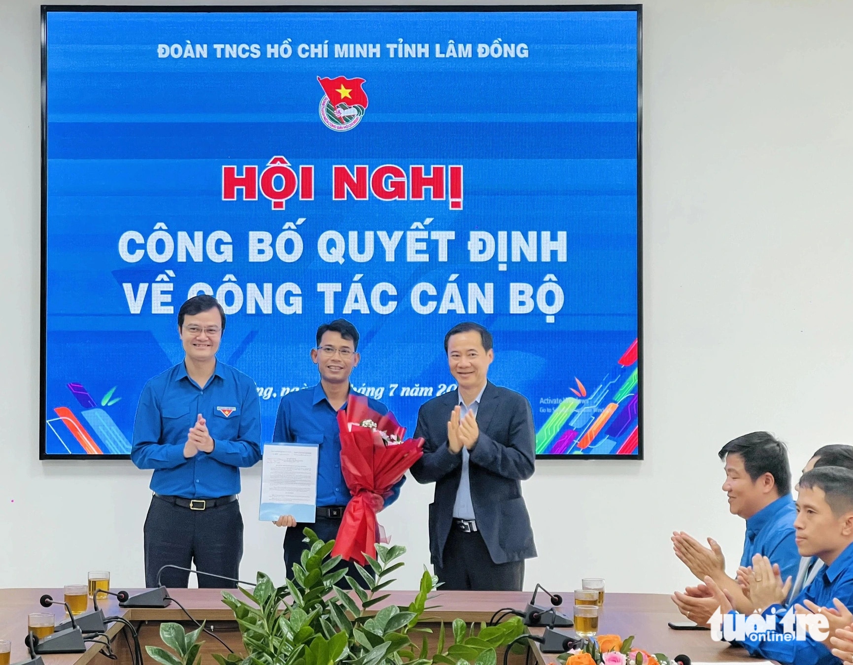 Anh Ndu Ha Biên được bổ nhiệm làm bí thư Tỉnh đoàn Lâm Đồng nhiệm kỳ 2022-2027 - Ảnh: L.A