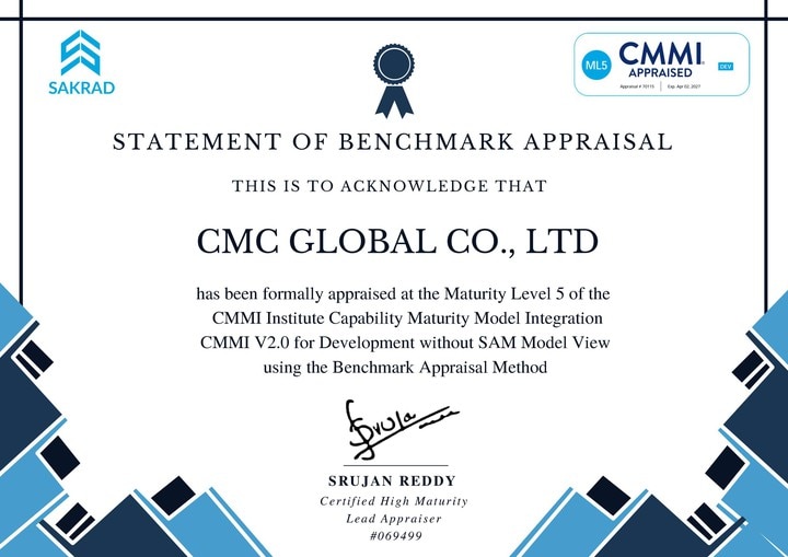 CMC Global đạt chứng chỉ CMMI cấp 5- Ảnh 1.