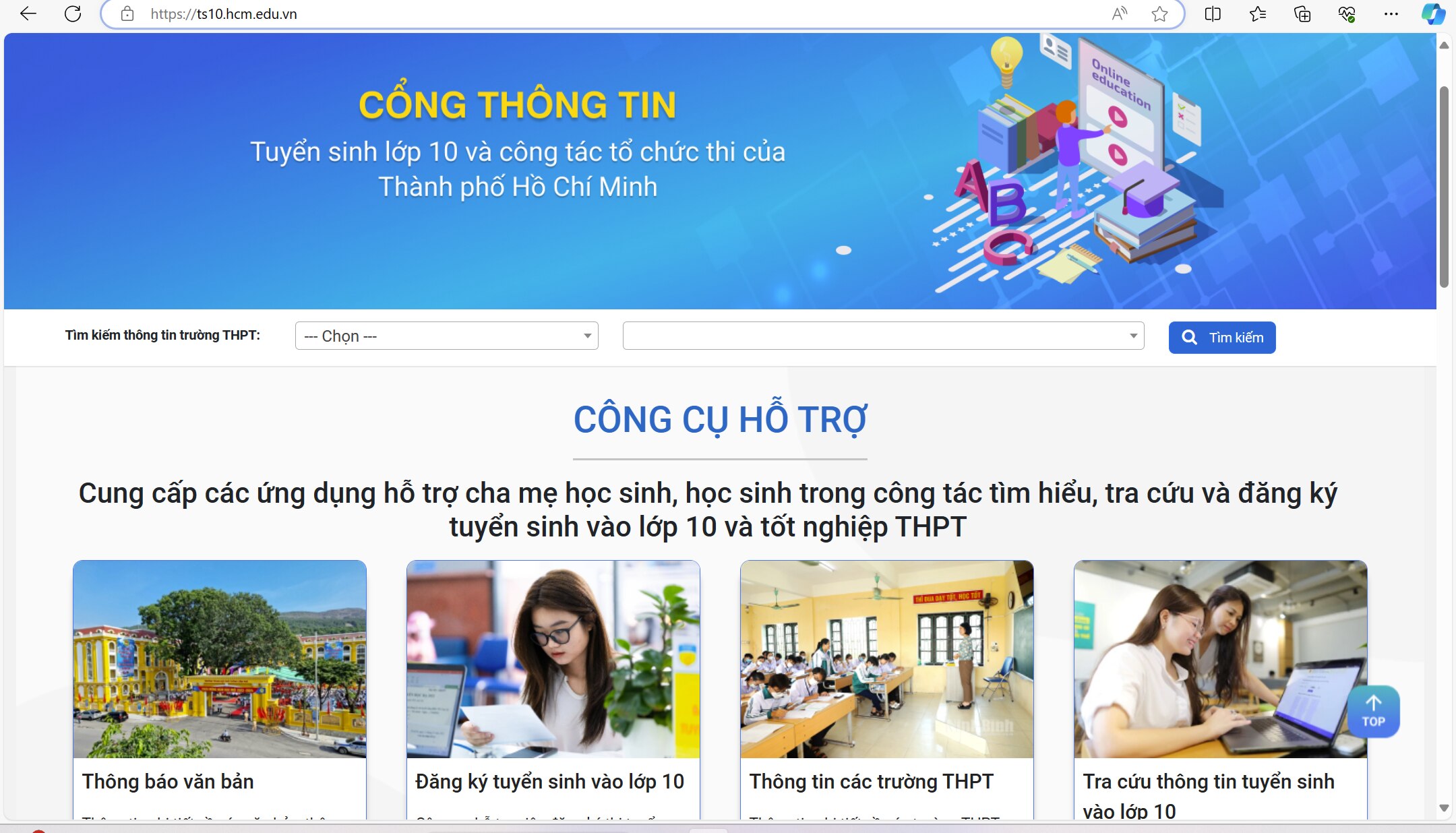 TP HCM: Chính thức mở cổng thông tin tuyển sinh lớp 10, đăng ký nguyện vọng từ 3-5- Ảnh 1.