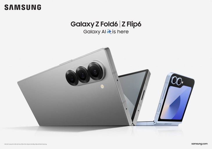 Bộ đôi Galaxy Z Fold6 và Galaxy Z Flip6 trình làng. Ảnh Samsung